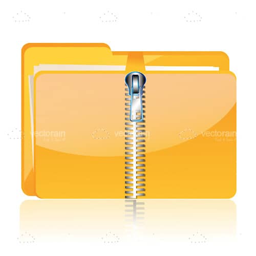 File Folder with Zipper